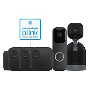 Blink Whole Home Security Camera System Bundle * 4 cameras + doorbell $150