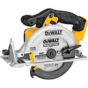 Limited-time deal: DEWALT 20V MAX Circular Saw, 6-1/2-Inch Blade, 460 MWO Engine, 0-50 Degree Bevel Capability, Bare Tool Only (DCS391B) - $99