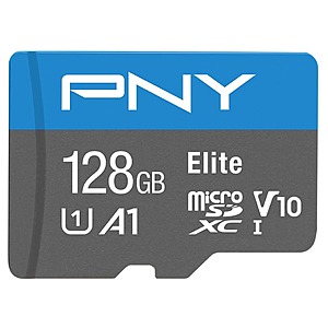 Select Accounts: 128GB PNY Elite Class 10 U1 microSDXC Flash Memory Card $8.40 