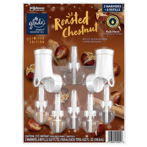 Glade PlugIns Scented Oil, Roasted Chestnut, 2 Warmers + 6 Refills Sam’s Club - $7.91