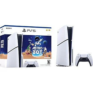 Military/Veterans - Sony PlayStation 5 (PS5) Astro Bot Slim Disc Bundle $429