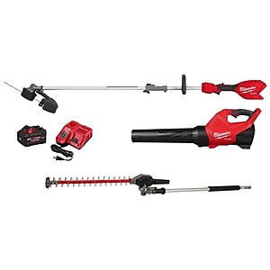 Milwaukee M18 FUEL 18V 16 in. Brushless Cordless QUIK-LOK String Trimmer/Blower Combo Kit w/ Articulating Hedge Trimmer Attachment 3031-21-49-16-2719 - $449