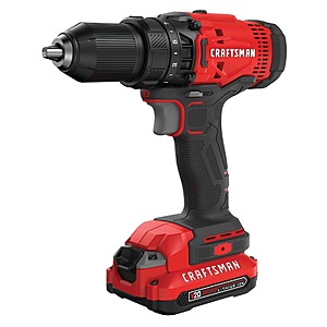 CRAFTSMAN V20 Cordless Drill/Driver Kit, 1/2 inch, Battery and Charger Included (CMCD700C1) $49