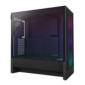 In Store - NZXT H5 Flow (2024) RGB Tempered Glass ATX Mid-Tower Computer Case - Black $49.99