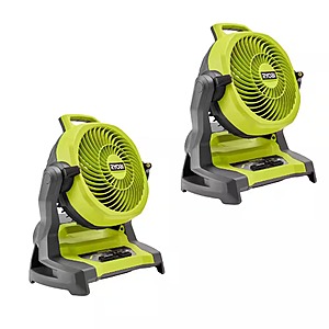 Ryobi ONE+ 18V Cordless 7-1/2 in. Bucket Top Misting Fan 2-Pack (Tools Only) $94 Free Shipping @Homedepot