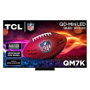 TCL 55-Inch Class QM7K Series QD-Mini LED 4K UHD Google Smart TV Mini-LED TV - QLED, 144hz, 240hz Gaming Rate, Bang & Olufsen Audio, Atmos (2025 Model) $617.36