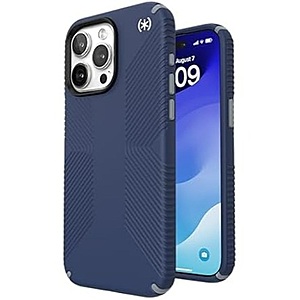 Speck iPhone 15 Pro Max Case - MagSafe Compatible, Drop Protection Grip - 6.7 Inch Coastal Blue/Dust Grey/White $6.99 @ Woot! + Free Shipping w/ Prime
