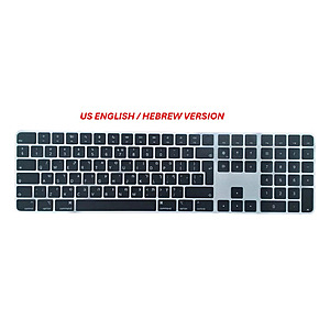 Apple Magic Keyboard with Touch ID and Numeric Keypad for Mac, US English and Hebrew - Black Keys $109.95