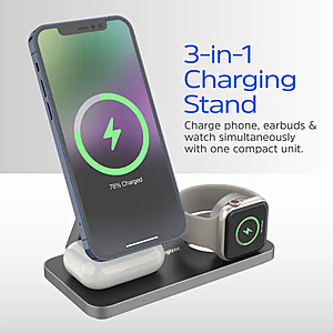 Energizer 3-in-1 15W Magnetic MagSafe/Qi2 Fast Charging Stand  + Free Shipping