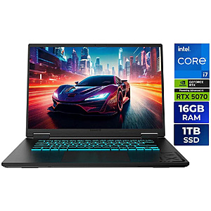 GIGABYTE GAMING A16 Gaming Laptop - 165Hz 1920x1200 WUXGA - NVIDIA GeForce RTX 5070 - Intel i7-13620H - 1TB SSD with 16GB DDR5 RAM - Windows 11 Home AD $1179.99