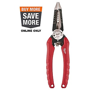 Milwaukee 7.75 in. Combination Electricians 6-in-1 Wire Stripper/Cutter Pliers, $14.97, free shipping, Home Depot