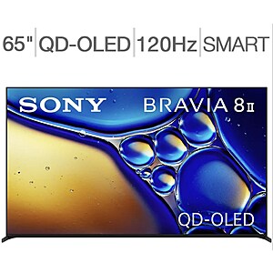 Costco Members: Sony 65" BRAVIA 8 II 4K UHD QD-OLED + Allstate 3-Year Protection Plan Bundle Included for 5 Years of Total Coverage, $2000