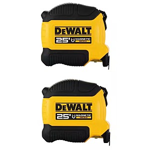 2-Pack 25' DeWALT Magnetic Tape Measure $19.90 + Free Shipping