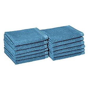 12-Pack 12" x 12" Amazon Basics Cotton Washcloths $5 + Free S/H w/ Prime