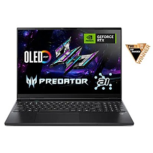 Acer Predator Helios Neo 16S AI: 16" QHD+ 240Hz OLED, Intel Ultra 9 275HX, RTX 5060, 16GB DDR5, 1TB $1139.99
