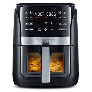 6-Quart Gourmia Digital Window Touchscreen Air Fryer (Black)  $40 + Free Shipping