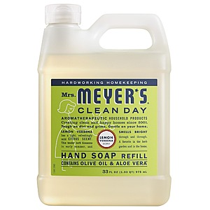 33-Oz Mrs. Meyer's Liquid Hand Soap Refill (Lemon Verbena) $6.55 w/ S&S
