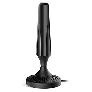 Camkey Black HDTV Antenna Indoor, Booster up to 120 Miles, Support 4K 1080P - $8.37