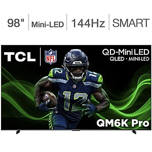 TCL 98" Class - QM6K Pro Series - 4K UHD QD-Mini LED Smart TV - Allstate 3-Year Protection Plan Bundle Included for 5 Years of Total Coverage $1299.99 B&M
