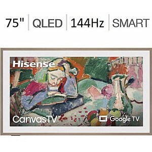 Hisense 75" S7 Series CanvasTV 4K QLED TV with Hi-Matte Display and UltraSlim Wall Mount (2025) @ Best Buy $999.99