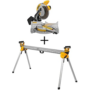 DeWalt 15 Amp Corded 12 in. Compound Single Bevel Miter Saw and Heavy Duty Miter Saw Stand $399