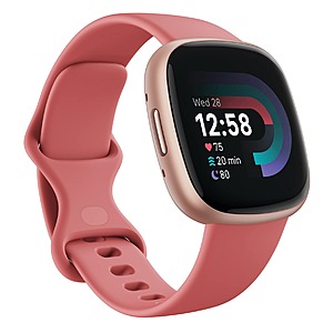 Fitbit Versa 4 Fitness Smartwatch with Daily Readiness - 3-Month Google Health Premium Membership Included  Pink Sand/Copper Rose $128.20