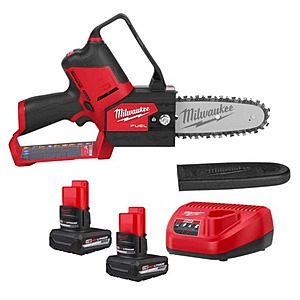 Milwaukee M12 6" 12V Brushless Pruning Chainsaw w/ 2x 5Ah HO Batteries & Charger $199 + Free S&H