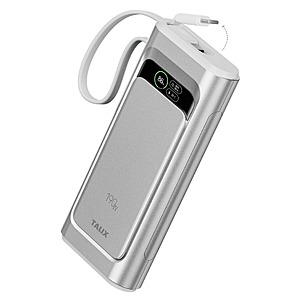 140W 3-Port TALIX 20000mAh Laptop Power Bank w/ Built-In USB-C Cable $30 + Free S&H