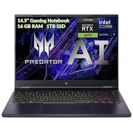 Acer Predator Helios Neo 14 Gaming Notebook Intel Ultra7 GeForceRTX4070 16GB 1TB Official Acer Recertified Store (Certified Refurbished) $741.19