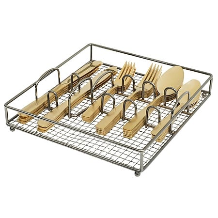 41-Piece Gibson Home Abbeville Flatware Stainless Steel Utensil Silverware Set w/ Caddy $10 @ Amazon