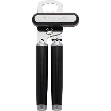 KitchenAid Classic Multifunction Can Opener and Bottle Opener Easy to Use, Razor Sharp Stainless Steel Cutting Wheel, Soft Ergonomic Handles, Black $11.98