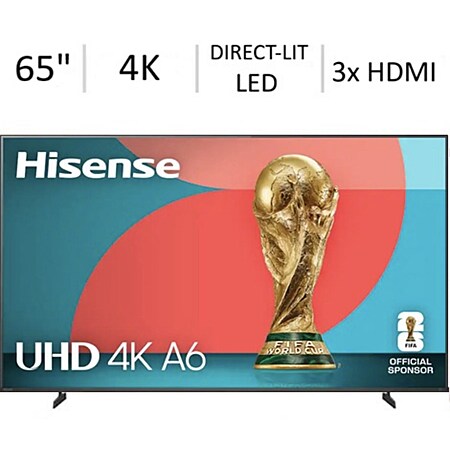 Hisense 65" A6NF Series 4K UHD Direct-Lit LED Smart TV (2025) @ Best Buy $269.99