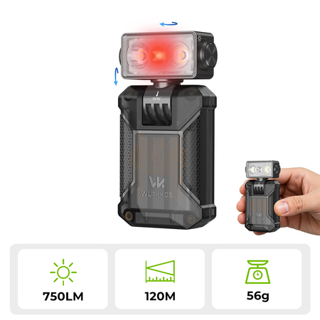 Save 34% on WURKKOS HD04 Clip-On Flashlight!