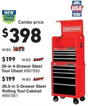 Lowe S Black Friday Craftsman 26 In 4 Drawer Steel Tool Chest For