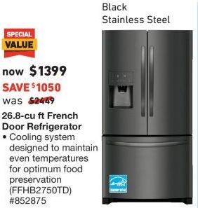 Lowe S Black Friday Frigidaire 26 8 Cu Ft French Door