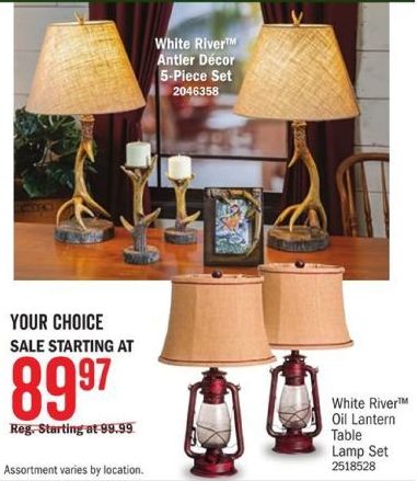 Cabela S Black Friday White River Antler Decor 5 Piece Set Or Oil