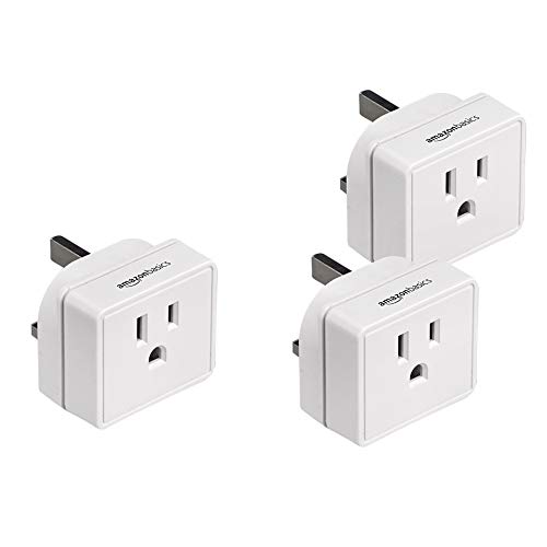 3Pack Amazon Basics TypeG Travel Plug Adapters