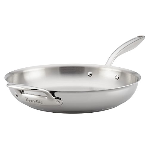 Breville Thermal Pro Stainless Steel Frying Pan / Fry Pan / Stainless Steel Skillet with Helper Handle - 12.5 Inch, Silver $37.77