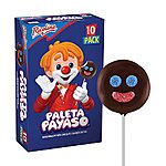 Ricolino Paleta Payaso Marshmallow Lollipops with Chocolate Flavored Coating, 10 Count box (Pack of 6) - $7.63 or lower with S&amp;S