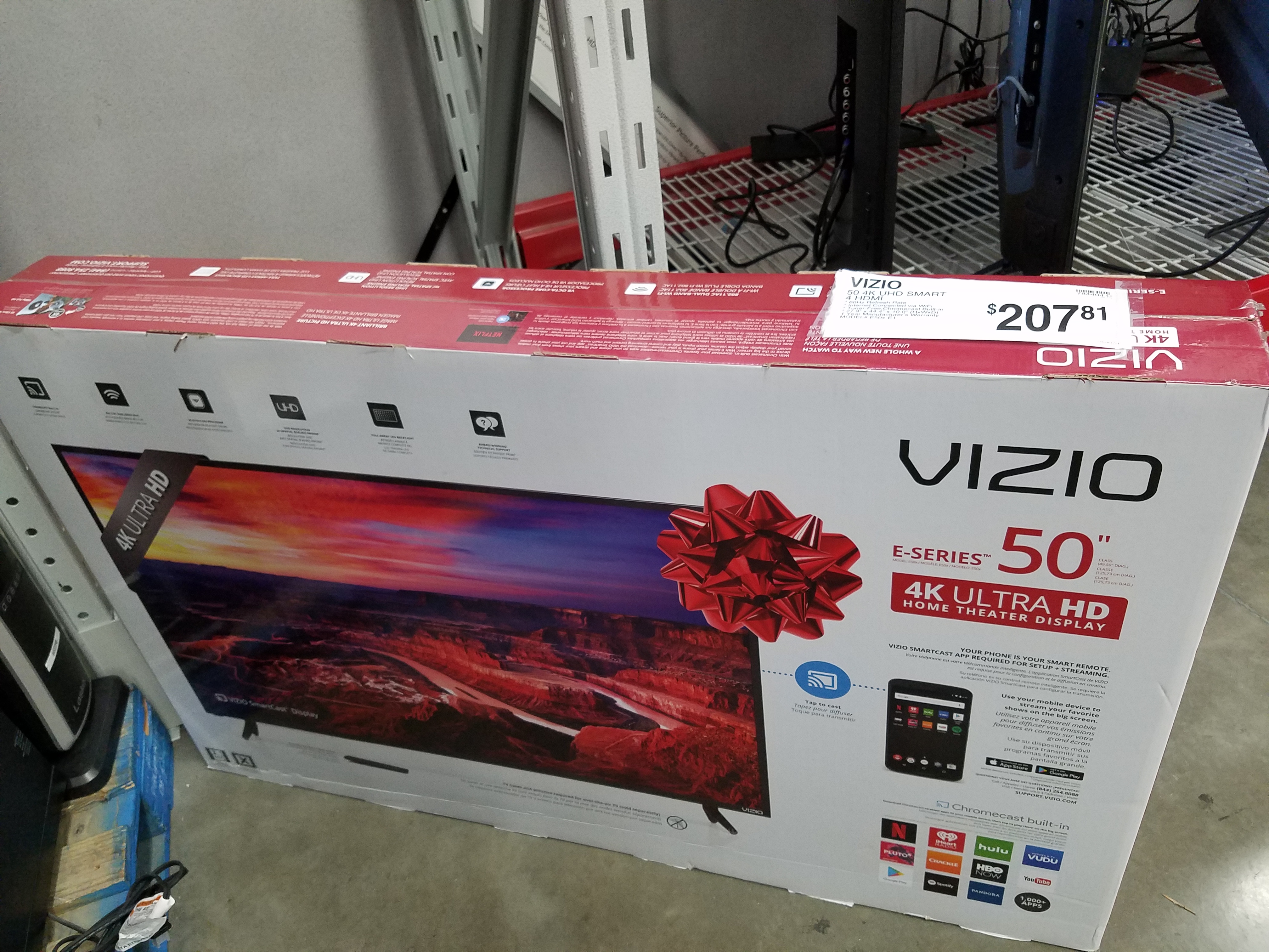 Super YMMV Clearance Sam's Club B&M: Vizio 50 Inch 4K HDTV E50X-E1 with built in Chromecast- $207.81