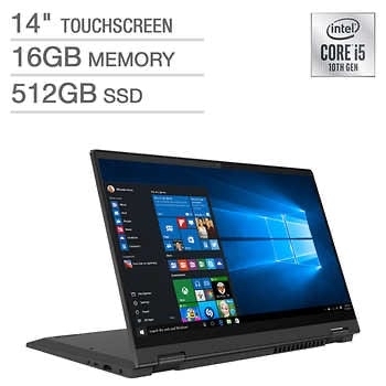 Lenovo Flex 5 14" 2-in-1 Touchscreen Laptop - 10th Gen Intel Core i5-1035G1 - 1080p $599