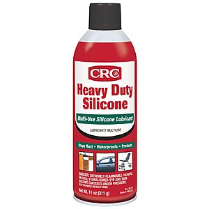 CRC Heavy Duty Silicone Lubricant, 11 Wt Oz, Clear Colorless Liquid $2.97 at Amazon & Walmart