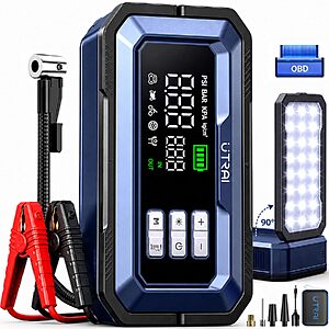 UTRAI 12V 8000A Portable Jump Starter with Air Compressor, 150PSI Inflator $67.59 with coupon