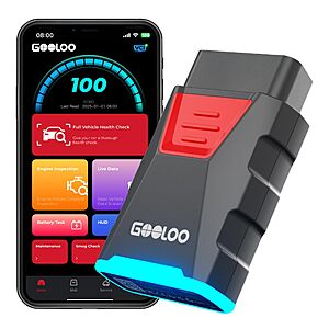 GOOLOO DS100 Bluetooth OBD2 Scanner $31.99 AC