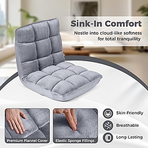 Costway 14 Positions Adjustable Floor Chair $47.69+Free Shipping