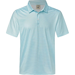 Hardaddy Men's Stripe Short Sleeve Casual Polo Shirts - $8.49 after coupon