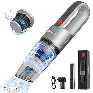 GOOLOO V7 Mate Car Vacuum Cleaner Cordless Portable Lightweight High Power Handheld Vacuum Cleaner $17.99