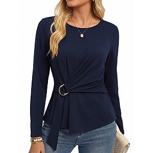 GRACE KARIN Women Long Sleeve Peplum Top - $7.50 - $10.00 AC