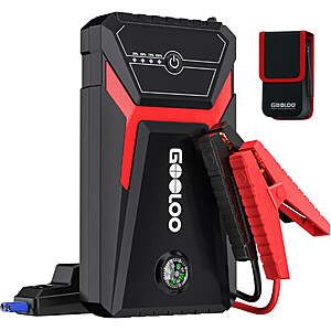 GOOLOO 1500A Peak 12V Car Jump Starter (up to 6L Gas / 4L Diesel) $36 + Free S&H