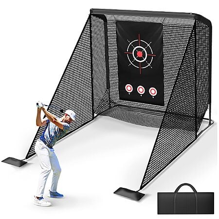 aikeec Golf Practice Hitting Net Heavy Duty Metal Frame with 5-Layer Polyester Mesh & Target Cloth - $129.99